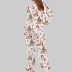 Corgi Christmas Satin Pajama Set