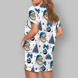 Christmas Dodgers Baseball Print Pajama Set 2 Christmas Dodgers Baseball Print Pajama Set