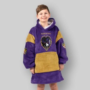 Ravens Purple Rising Unisex Blanket Hoodie 3 Ravens Purple Rising Unisex Blanket Hoodie