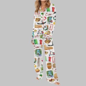 Rome Italy Travel Jubilee Satin Pajama Set