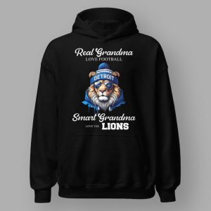 Real Grandma Love Football Smart Grandma Love The Lions Shirt