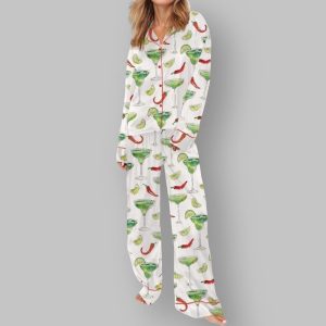 Spicy Margarita Cocktail Satin Pajamas