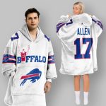 Allen 17 Bills Football Unisex Blanket Hoodie