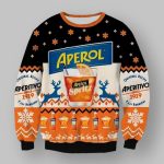 Aperol Spritz Black And Orange Ugly Christmas Sweater