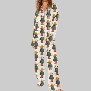 Howdy Christmas Western Christmas Tree Pajama Set