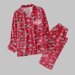 Buckeyes Football 2024 National Champions Button Downn Pajama Set