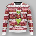 Budweiser Grnch Ugly Christmas Sweater