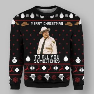 Smokey And The Bandit Merry Christmas To All You Sumbitches Christmas Sweater
