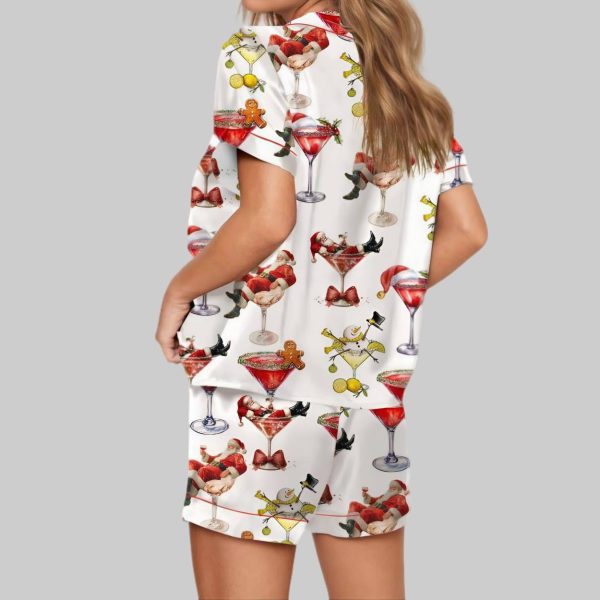 Christmas Drink Satin Pajama Set
