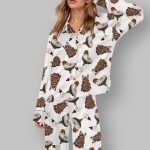 Christmas Espresso Martini Satin Pajama Set For Women