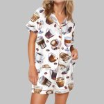 Coffee Cup Satin Pajama Set