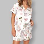 Coquette Pickleball Satin Pajama Set