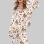 Corgi Christmas Satin Pajama Set