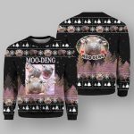 Cute Moo Deng Bouncy Pig Ugly Christmas Sweater