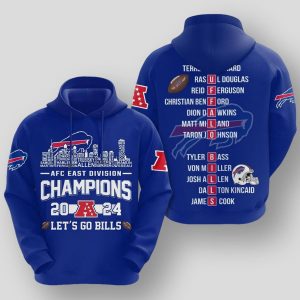 Bills AFC East Division Champions 2024 Let's Go Bills Shirt