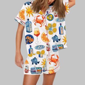 Aperol Spritz Sea Foods Pajama Set