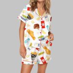 Fish And Chips Satin Pajama Set