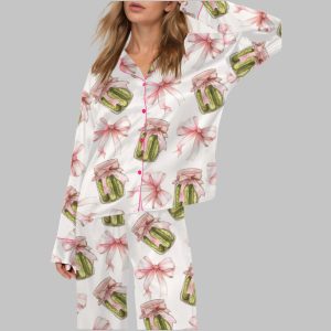 Coquette Pickle Satin Pajama Set