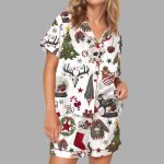 Gothic Christmas Satin Pajama Set