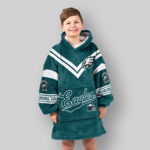 Eagles Football Unisex Blanket Hoodie 2 Eagles Football Unisex Blanket Hoodie