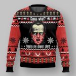 Hannibal Lecter Guess What You're My Dinner Plans Ugly Christmas Sweater