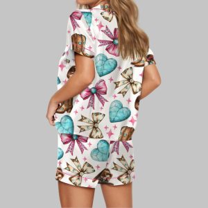 Western Cowgirl Coquette Satin Pajama Set