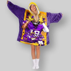 Justin Jefferson Minnesota Football Unisex Blanket Hoodie
