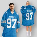 Hutchinson Detroit Football Unisex Blanket Hoodie