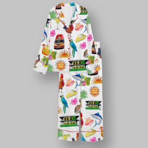 Key West Florida Travel Satin Pajama Set
