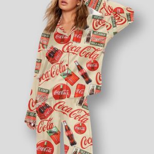 Vintage Coca Cola Ice Cold Art Print Pajama Set