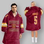 Jayden Daniels Commanders Football Unisex Blanket Hoodie