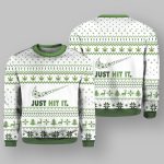 Just Hit It Marijuana Christmas Ugly Sweater