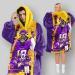 Justin Jefferson Minnesota Football Unisex Blanket Hoodie