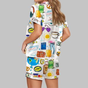 Global Travel Satin Pajama Set