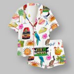 Key West Florida Travel Satin Pajama Set