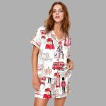 London Travel Watercolor Pajama Set