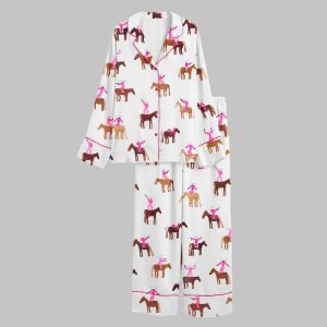 Gangstas Paradise Cowboys Horses Rodeo Satin Pajama Set
