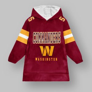Washington Football Daniels Unisex Blanket Hoodie 1 Washington Football Daniels Unisex Blanket Hoodie