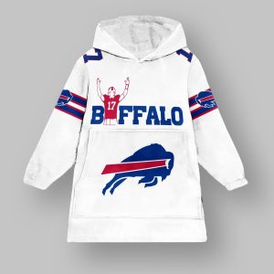 Allen 17 Bills Football Unisex Blanket Hoodie