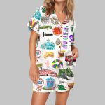New Orleans Travel Satin Pajama Set