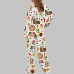 Italy Travel Satin Pajama Set