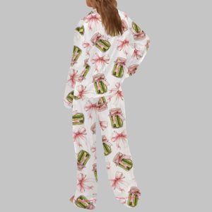 Coquette Pickle Satin Pajama Set