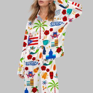Puerto Rico Vacation Satin Pajama Set