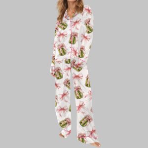 Coquette Pickle Satin Pajama Set