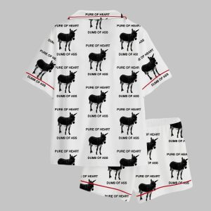 Pure Of Heart Dumb Donkey Satin Pajama Set