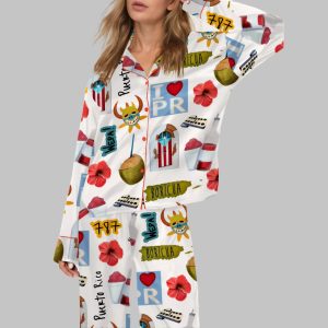 Puerto Rico Travel Satin Pajama Set
