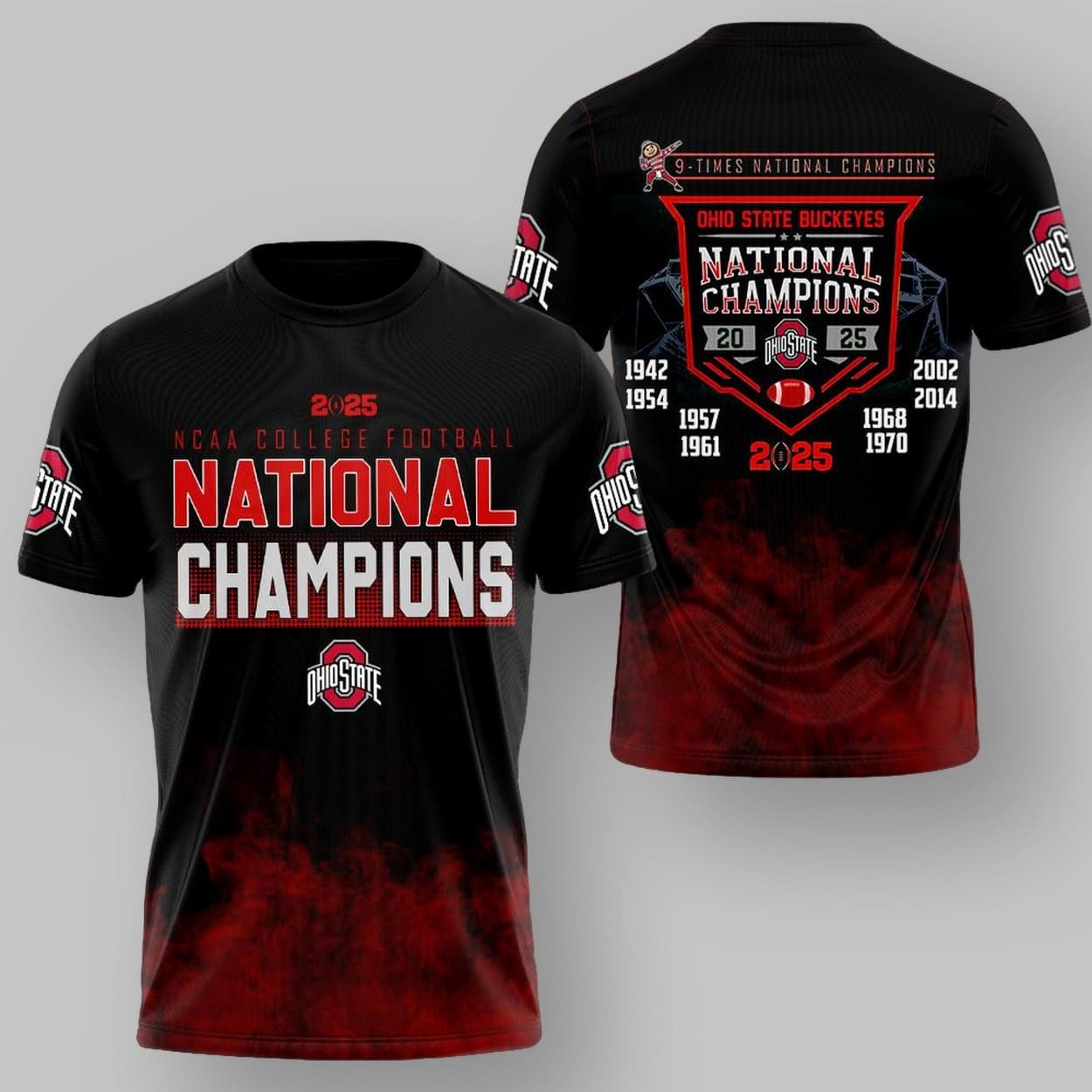 Ohio State 2025 National Champions 9 Times National Champions Shirt Ohio State 2025 National Champions 9 Times National Champions Shirt