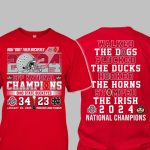 Ohio State CFP National Champions Walked The Dogs Plucked The Ducks Hooked The Horns Stomped The Rish Shirt