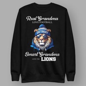 Real Grandma Love Football Smart Grandma Love The Lions Shirt