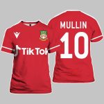 Paul Mullin 10 Wrexham AFC Football Shirt